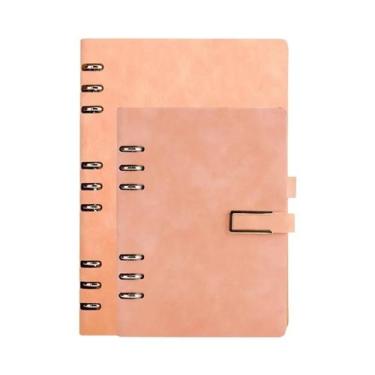 Imagem de Caderno De Couro Macio A5/B5 Com Clip Metálico Removível, 100 Folhas P