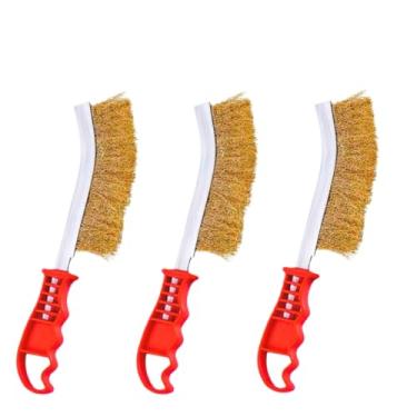 Imagem de Escova de AçO，Limpa Grelha，Embalagem MúLtipla，Adequado para Churrasqueiras, Cozinhas, Tubos e Outras áReas Que Necessitem de Limpeza e RemoçãO de Ferrugem.(03 Unidades)