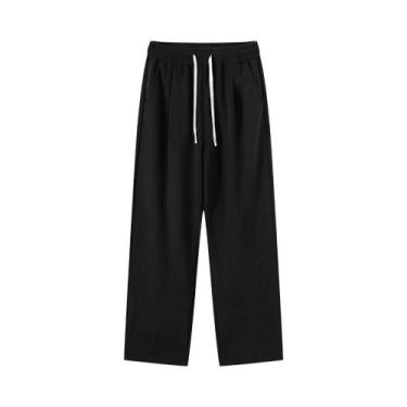 Imagem de Calças De Moletom Masculinas De Inverno Grossas E Quentes, Moda Corean