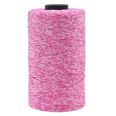 Imagem de Tsuisho Fio de fita de poliéster plano de 3 mm x 218 jardas para tricô e crochê, cordão de macramê de polipropileno para chapéus de sol, bolsas, sapatos, tapete, artesanato DIY, projetos decorativos