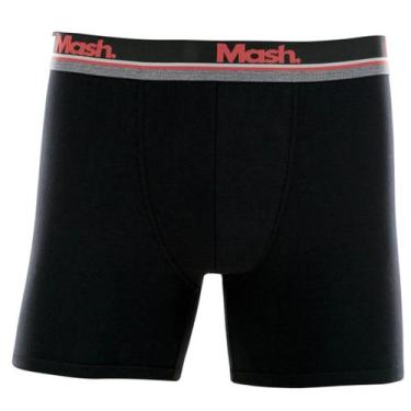 Imagem de Cueca Boxer Longa Cotton Tamanhos Especiais Mash 170.47, Pt02, Preto, 