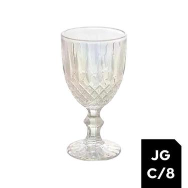 Imagem de Jogo 8 Taças Vidro Greek Rainbow Bon Gourmet Fruta Cor 345ml