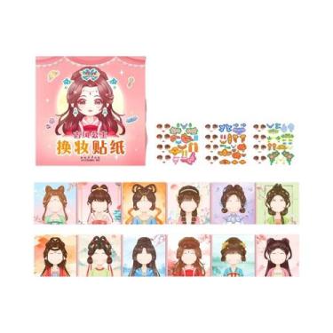 Imagem de Conjunto De Adesivos De Quebra-Cabeça De Princesa Em Cartão Reutilizáv