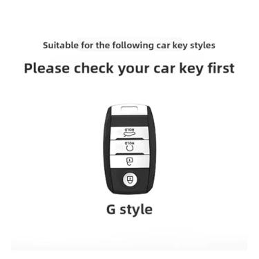 Imagem de Capa protetora para chave remota de carro, compatível com Kia Stonic/Rio 4/Optima/Sorento Prime/K5/Sportage, acessórios para chaveiro automotivo(G-brown ring)