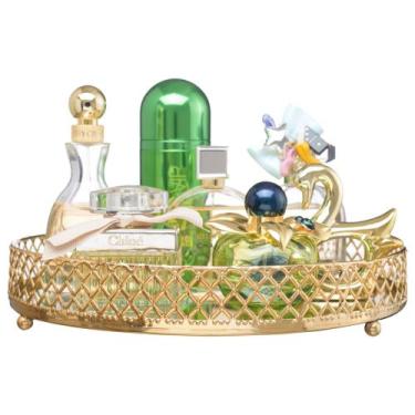 Imagem de Bandeja Decorativa Espelhada Redonda Organizador Bd-110 M - PGB, Doura