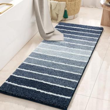 Imagem de TANVILL Tapetes de banheiro, tapetes de banho extra macios e absorventes, tapete de chuveiro antiderrapante extra grosso, lavável na máquina, tapetes de banho para piso de banheiro, banheira e