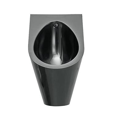 Imagem de pcagfaajmh Mictório de aço inoxidável 304, mictório masculino montado na parede, drenagem por indução, vaso sanitário público, pequeno vaso sanitário vertical, adequado para casa, hotel, escola