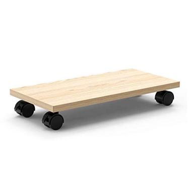 Imagem de Suporte de CPU Simples Suporte de CPU Torre de Mesa Móvel Mainframe Suporte de Piso Rodas Rodízios PC Case Suporte Carrinho com 4 Rodinhas, Suporte de Torre PC em 3 Cores (Cor: Cinza) (Natural)