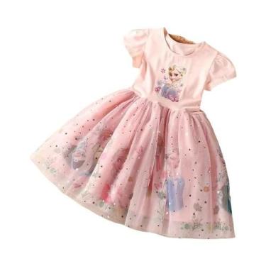Imagem de Vestido De Princesa Frozen Elsa Anna Para Meninas, Fantasia De Festa D