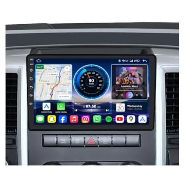 Imagem de Rádio estéreo 4 núcleos para Dodge RAM 1500 2500 3500 2009 2010 2011 2012: tela sensível ao toque HD de 10,2 polegadas 1280 x 800 com câmera de reserva sem fio Carplay Android Auto Mirror Link GPS