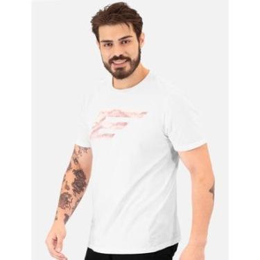 Imagem de Camiseta Ellus Masculina Cotton Fine Maxi Easa Pink Classic Branca-Masculino