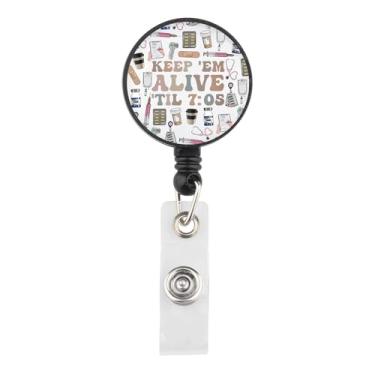 Imagem de TGBJE Porta-crachá retrátil RN para enfermeiros (carretel 7:05)