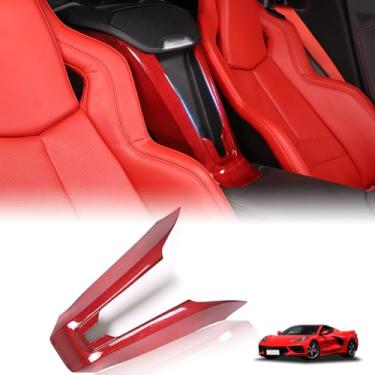 Imagem de Para Corvette C8 Consola central de fibra de carbono apoio de braço capa de carregamento sem fio para Chevrolet Corvette C8 Stingray Coupe Z51 Z06 2020-2024 2025 acessórios decoração de interiores