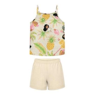 Imagem de Conjunto Infantil Menina Blusa Alcinha/Shorts Alakazoo-Feminino