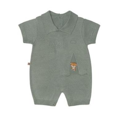 Imagem de Macaquinho Curto Bebê Menino em Tricot Verde Fofinho-Masculino