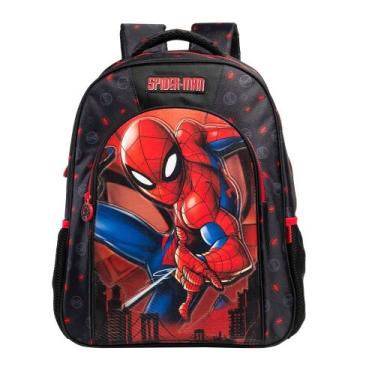 Imagem de Mochila de costas Escolar juvenil Homem Aranha 14942 Xeryus Cor:PretoT