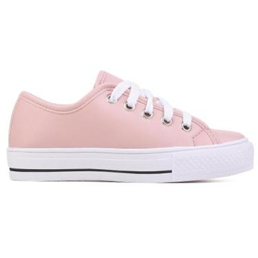 Imagem de Tênis Infantil Feminino All New Star Conection Casual Leve, 28, Nude