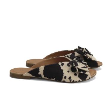 Imagem de Mule animal print vaquinha off com preta - 34
