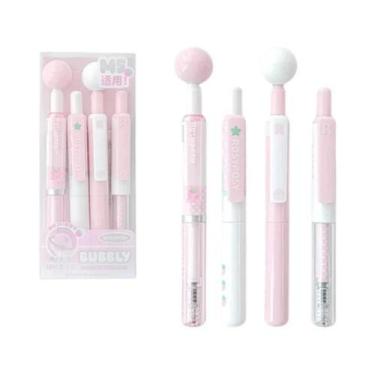 Imagem de Canetas Gel Neutras 4 Unidades: Alta Estética, Rotação 360 graus E Des