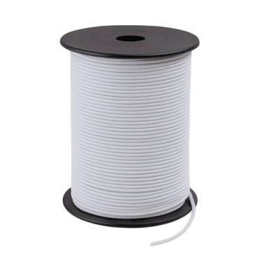 Imagem de Elástico Roliço 2,2mm Branco ou Preto 50m para Artesanato - Cordôes No