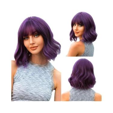 Imagem de Peruca Sintética Curta Lisa Loira Clara Para Mulheres, Estilo Bob, Res