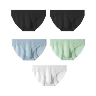 Imagem de Cuecas Masculinas De Verão Em Seda Gelada, 5 Peças, Transparentes, De 