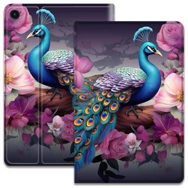 Imagem de Capa para Samsung Galaxy Tab A11 Plus/A11+/A9 Plus/A9+11 polegadas 2025/2023, suporte ajustável, despertar/hibernar, capa inteligente para Galaxy Tab A11+/A9+, pavão