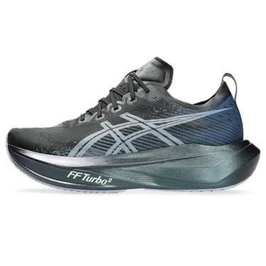 Imagem de ASICS Tênis de corrida unissex MEGABLAST, Preto/branco, 10 Women/8.5 Men