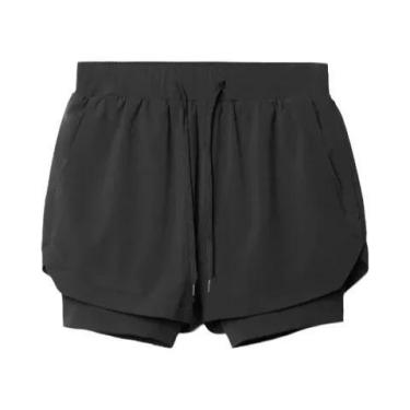 Imagem de Shorts Esportivos Masculinos 2 Em 1 2025, Dupla Camada, Respirável, Pa