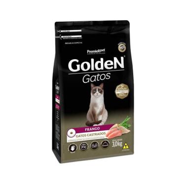 Imagem de Ração para Gatos Adultos Castrados Frango Golden Fórmula 3kg