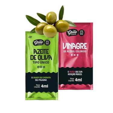 Imagem de Kit Econômico Sachê 4ml Vinagre E Azeite Tipo Único - Grilo