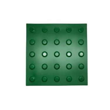 Imagem de Piso Tátil Classic Alerta Pvc 25x25cm - 16 Peças - Verde - TB Soluções