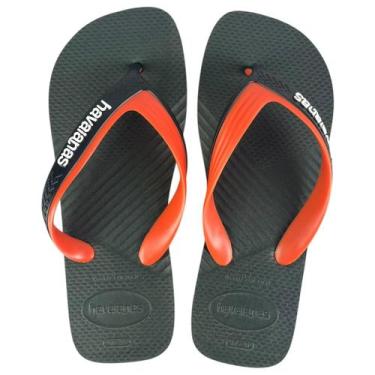 Imagem de Chinelo Masculino Havaianas Dual Original Cor:Verde/LaranjaTamanho:43/