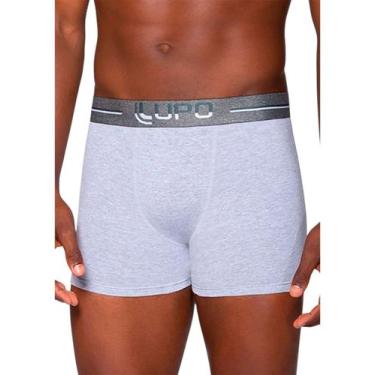 Imagem de Cueca Boxer Lupo 00784-016 Adulto Algodão T. P/GG, GG, 8000, Cinza mes