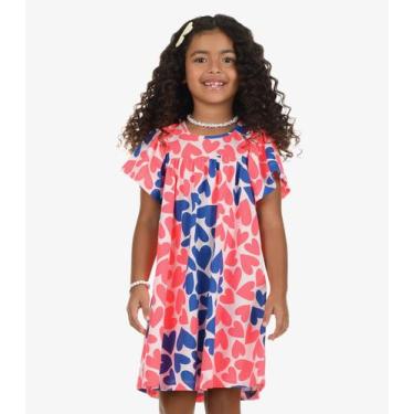 Imagem de Vestido Feminino Meia Malha Rovi Kids Rosa, 16, Rosa