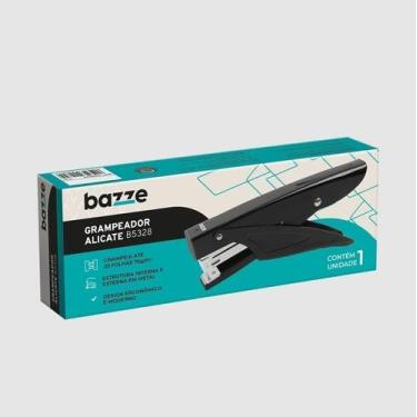 Imagem de GRAMPEADOR ALICATE B5328 26/6 METAL PRETO 25 FOLHAS BAZZE Preto, Preto