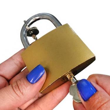 Imagem de Cadeado Antifurto Com 3 Chaves Tetra Para Portões 50mm Proteção - NFDJ
