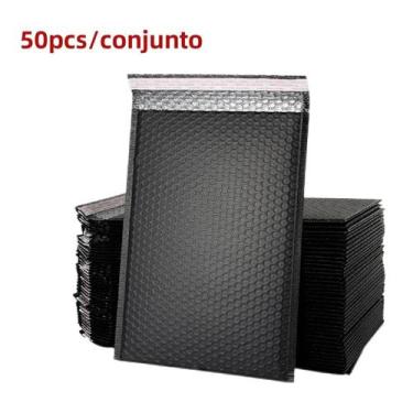 Imagem de Saco Envelope Pérola Negra 50un. Envelopes Bolha Acolchoados Para Emba