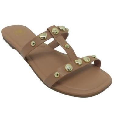 Imagem de Chinelo Molekinha Menina Infantil com Enfeites Dourados-Feminino