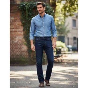 Imagem de Calça Jeans Masculina Reta Com Elastano Vilejack VMCI0051-Masculino