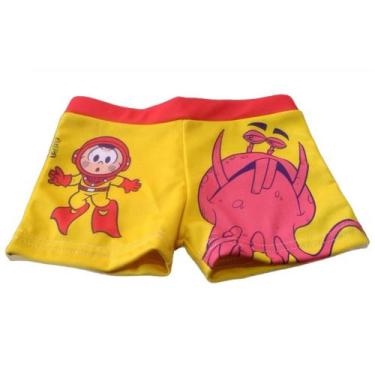 Imagem de Shorts de Natação Infantil Cascão Turma da Mônica, Amarelo, Pp