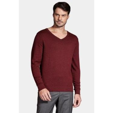 Imagem de Tricot Manga Longa Gola v Bordeaux-Masculino