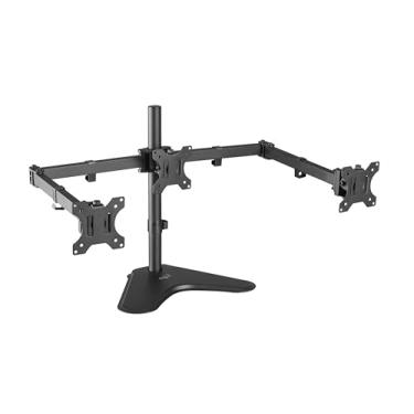Imagem de ELG T1236N - Suporte Ergonômico de Mesa Giratório para 3 Monitores de 13'' a 27'' com Capacidade de 7kg em Cada Tela