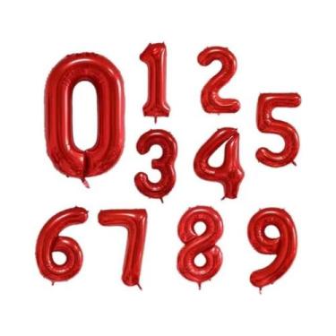 Imagem de Balões De Aniversário De 40 Polegadas Em Folha, Balões De Hélio Com Nú