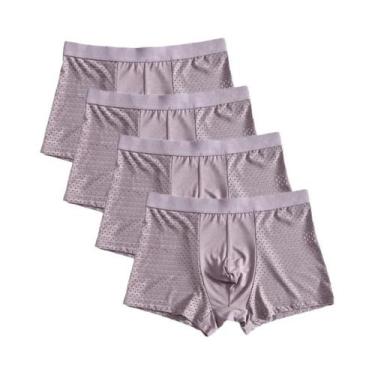 Imagem de Cuecas Boxer Masculinas plus Size 8XL Em Fibra De Bambu Respirável, Pa