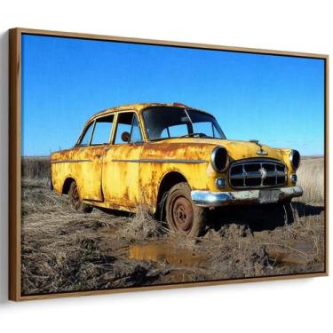 Imagem de Quadro decorativo Carro Antigo Esquecido no Campo - Art Canvas, 160 x 