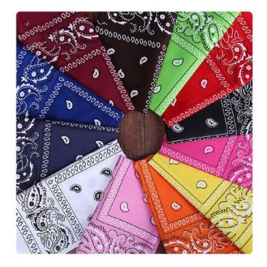Imagem de Kit Bandana Lenço Estampado Classica Unissex 55X55Cm Adulto - HHW, Cor