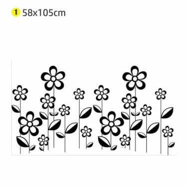 Imagem de Adesivo Parede Jardim Preto 58x105 quarto sala cozinha - escolhidopora