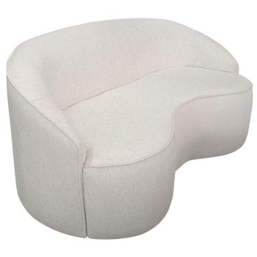 Imagem de Sofá Curvo Montserrat 150cm 02 Lugares Linho Bouclé Off White - Nexta Casa