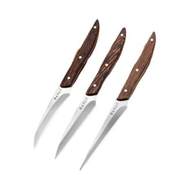 Imagem de Conjunto Profissional De Facas Para Esculpir Alimentos Com 3 Peças, Fa